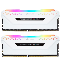 美商海盗船(USCORSAIR)DDR4 3200 16GB(8G×2)套装 台式机内存条 复仇者RGB PRO灯条 白色 电竞玩家款