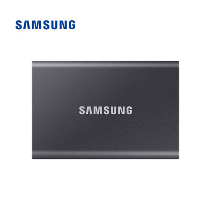 三星（SAMSUNG） 2TB Type-c USB 3.2 移动固态硬盘（PSSD） T7 灰色 NVMe传输速度1050MB/s 超薄时尚（MU-PC2T0T）