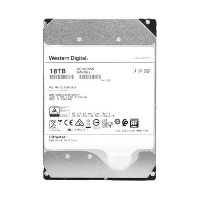 西部数据(WD) 18TB HC550 SATA6Gb/s 7200转512M 氦气密封 企业级硬盘 WUH721818ALE6L4