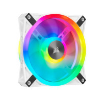 美商海盗船 (USCORSAIR) QL120 RGB 白色 单颗装 四灯环 高风量风压 炫彩灯光 散热风扇