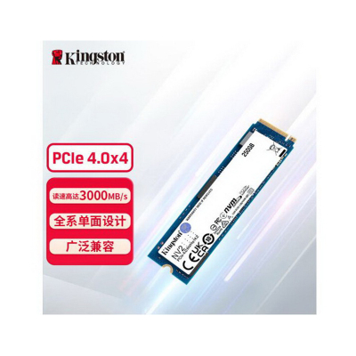 金士顿(Kingston) 250GB SSD固态硬盘 M.2接口(NVMe协议 PCIe 4.0×4)兼容PCIe3.0 NV2系列
