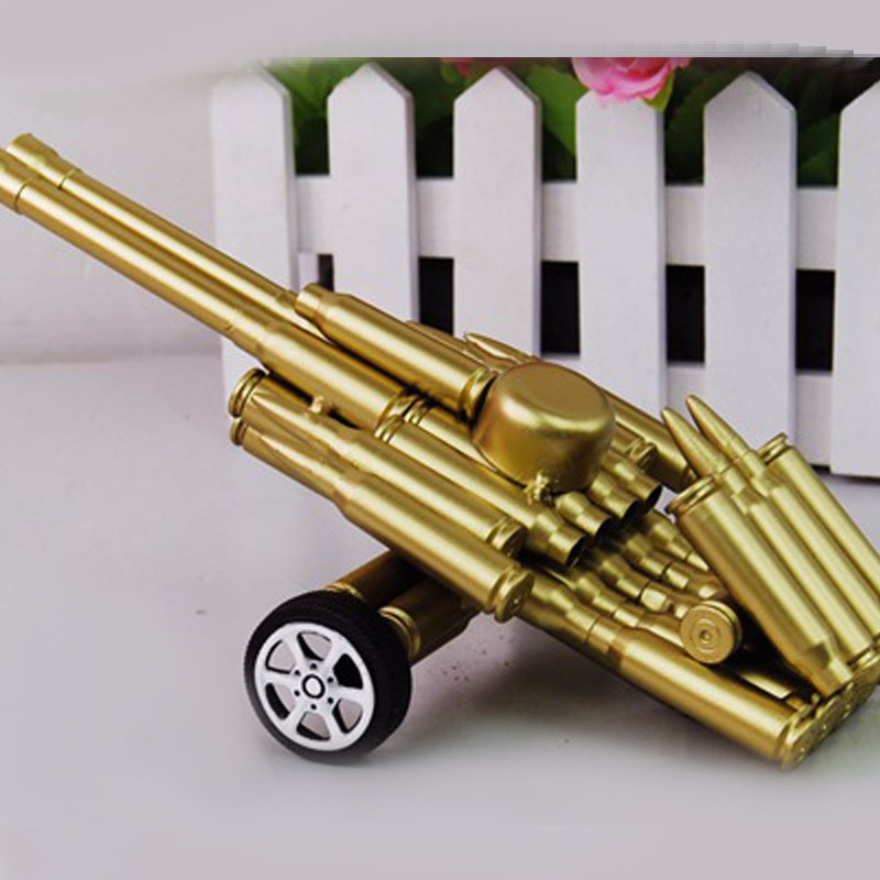 吟秀退伍军人纪念品家庭装饰品子弹壳工艺品95双炮模型lr20i弹壳工艺