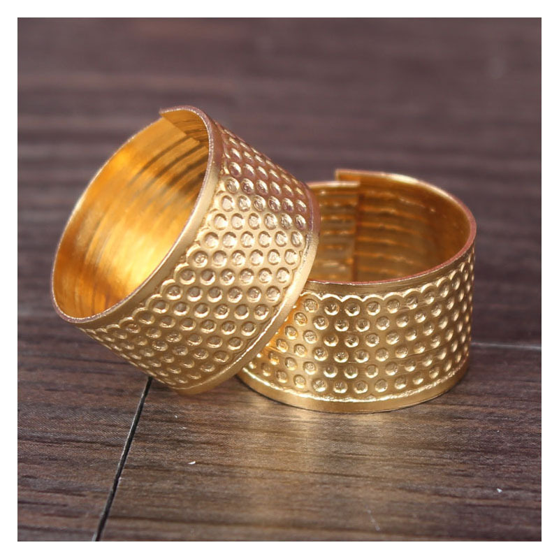 吟秀婚庆用品新娘嫁妆顶针新人吉祥物裁缝顶指环铜一对811