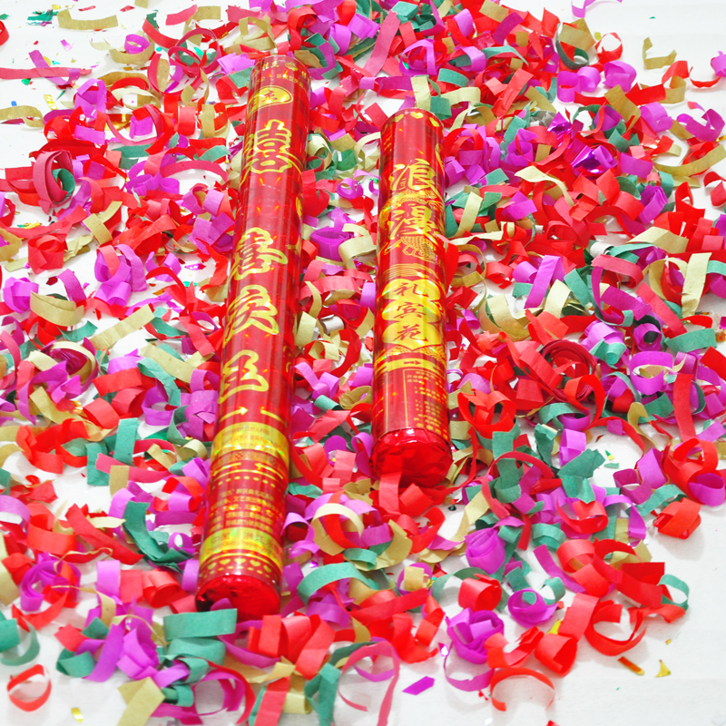 吟秀 婚礼道具庆典彩带礼花筒婚庆用品 手持礼宾花结婚礼炮婚庆礼花n