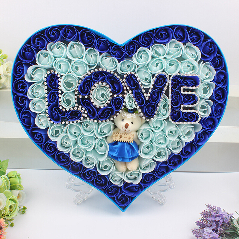 吟秀 Yinxiu 礼盒套装1 七夕情人节玫瑰花礼物仿真花love小熊香皂花礼盒生日礼品 价格图片品牌报价 苏宁易购礼之缘礼品专营店