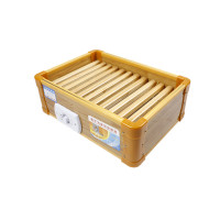湘宁单人款节能取暖器 脚踏式电烤火炉电暖器原木色45*32*16cm