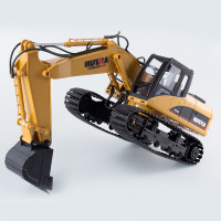 EVTTO 15通道挖土机儿童玩具电动合金摇控挖掘机模型工程车男孩礼物