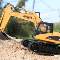 EVTTO 15通道挖土机儿童玩具电动合金摇控挖掘机模型工程车男孩礼物
