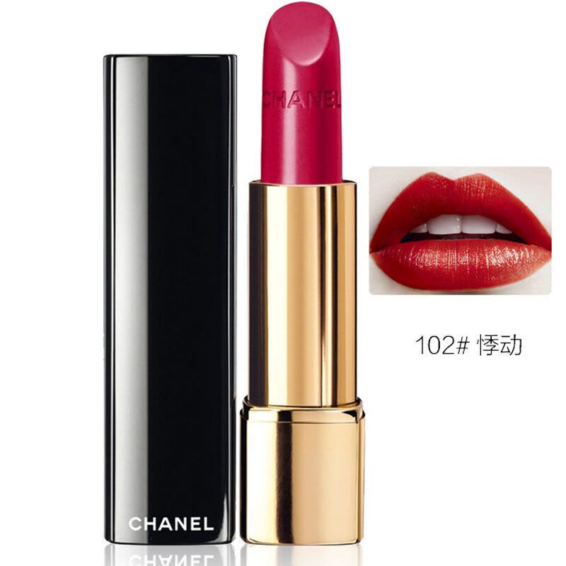Chanel香奈儿口红唇膏女士丝绒系列保湿光泽滋润 3.5g 102#炫亮大红图片