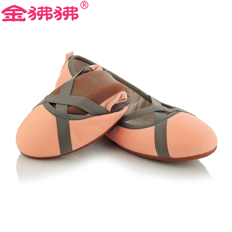 金狒狒蛋卷鞋2016年新款柔软平底鞋俏皮小圆头女鞋交叉绑带单鞋 平跟舞蹈鞋上班鞋