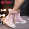 金狒狒新款韩版内增高舒适短靴中筒靴子秋冬女靴保暖厚绒雪地靴秋冬女靴