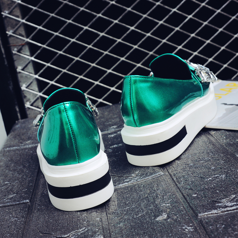 2017年春夏方头平底懒人一脚蹬欧美大牌明星同款乐福女鞋