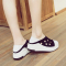 2017年春夏欧美网红同款新款里外真皮中跟女鞋休闲鞋