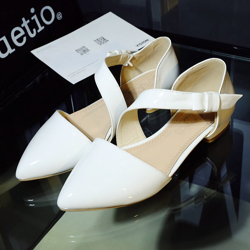 金狒狒春季新款尖头低跟包头包跟单鞋公主鞋