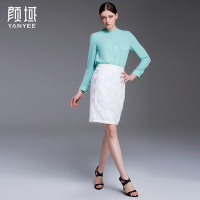 颜域品牌女装2016秋装新款通勤OL长袖衬衣大码宽松上衣女士衬衫 70S6101