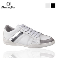 DreamBox钧博夏季新款男鞋子韩版真皮运动休闲鞋低帮板鞋男皮鞋