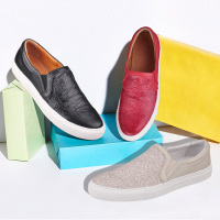 DreamBox钧博英伦潮流男鞋春季潮鞋真皮压花套脚休闲鞋滑板鞋