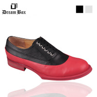 DreamBox男鞋子欧美走秀款男士商务休闲鞋日常真皮耐磨休闲皮鞋