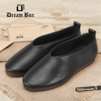 DreamBox钧博2015牛皮休闲鞋潮流老北京男真皮欧美套脚低帮鞋