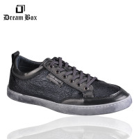 DreamBox钧博板鞋男鞋韩版青年潮流真皮防水耐磨休闲休闲皮鞋男