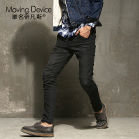 春秋新品立体褶男士微弹小脚修身牛仔裤男3D裁剪版型修身长裤