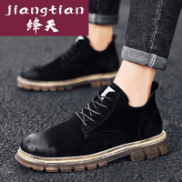 绛天大头男英伦风潮牌踢不烂男鞋高腰战狼大靴男真冬天靴子男青少年秋四季真翻毛