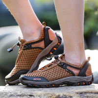 绛天男夏季透气速干溯溪鞋户外鞋防滑登山鞋 钓鱼徒步鞋两栖涉水鞋休闲洞洞鞋