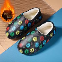 绛天 冬季包头棉拖鞋大码47情侣款男鞋女鞋46一脚蹬懒人居家室内拖鞋