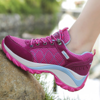 秋季户外登山鞋女厚底耐磨减震舒适越野徒步鞋野营远足爬山露营鞋踏青休闲运动鞋内增高山地鞋