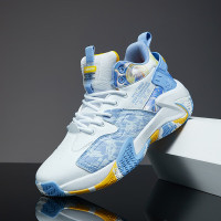 绛天 青少年品牌运动鞋男生水泥地实战篮球鞋37码情侣耐磨外场学生战靴防水防雨球鞋长舌头男鞋跑步鞋