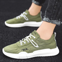 绛天 夏天缝线底板鞋轻薄透气男士雨伞布运动板鞋开车穿的薄款冰丝布面纯色解构潮流设计工作干活鞋