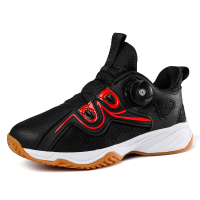 绛天 儿童羽毛球鞋女童旋钮扣击剑鞋乒乓球鞋大童无鞋带专业打网球鞋没有鞋带排球鞋青少年运动鞋学生训练鞋