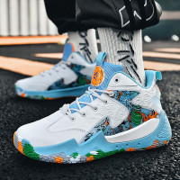 绛天 青少年品牌运动鞋男生水泥地实战篮球鞋36码情侣耐磨外场学生战靴防水防雨球靴长舌头男鞋跑步鞋