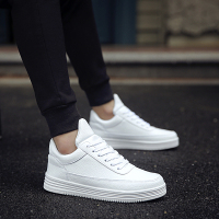 绛天快手红人同款增高厚底皮面男鞋港风纯白色板鞋日常社会精神小伙小白鞋 型男纯黑文艺青年长舌头运动鞋