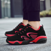 绛天 秋季耐穿下雨天可以穿的运动鞋男皮面跑步鞋防风学生初中高中慢跑鞋国潮精神小伙青少年旅游鞋球鞋