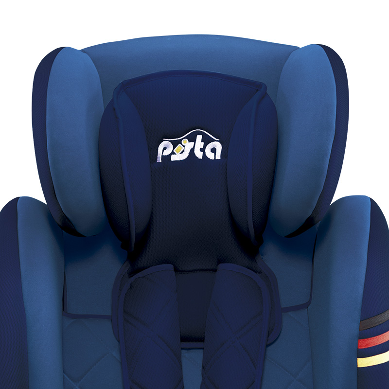 PISTA德国皮斯塔 汽车儿童安全座椅isofix接口加宽加大9个月-12岁宝宝可坐可躺 普尔德 蓝色