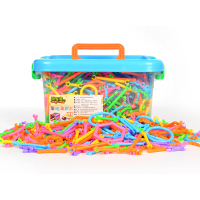 聪乐美400粒 聪明棒积木盒装 塑料拼插拼装益智玩具 幼儿园拼搭拼接玩具
