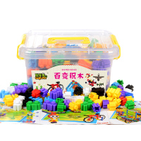 聪乐美加厚十色百变颗粒积木330粒桶装儿童拼插组装益智玩具