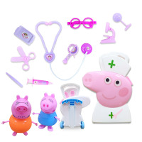 儿童玩具小猪拉杆箱医生玩具男孩女孩过家家仿真医疗箱玩具礼物品