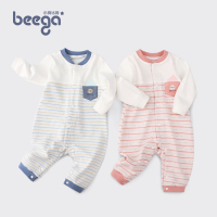 小狗比格 婴儿连体衣春秋衣服宝宝秋季哈衣0-3个月新生儿秋装抱衣外出爬爬服1-2岁