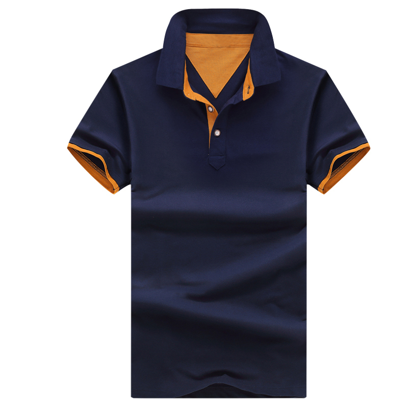 polo衫男领纯色男士翻领夏季短袖t恤男士polo衫宽松修身有领男装衣服