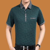 男士Polo衫春夏季男士翻领大码Polo杉男爸爸装男短袖T恤男衫中老年男装商务休闲体恤诺妮梦