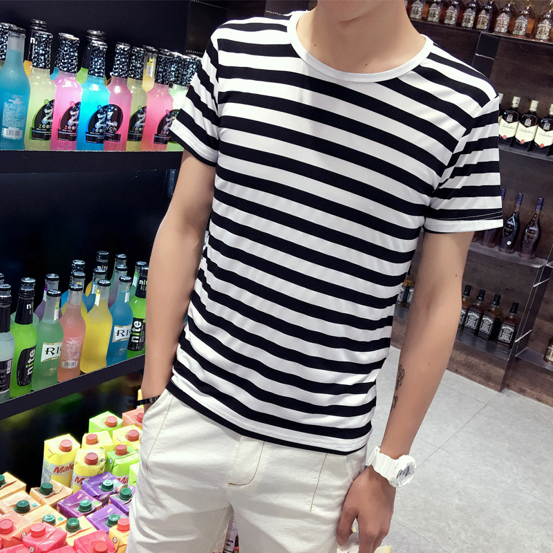 诺妮梦男士t恤男士t恤男新款夏季薄款t恤血男士条纹打底衫韩版半袖上衣服青少年海魂潮流短袖 价格图片品牌报价 苏宁易购梦倾仪服装专营店