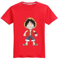 男士T恤新款夏季海贼王T恤 大码男士胖子短袖情侣t恤路飞 加肥加大号男装衣服汗衫诺妮梦