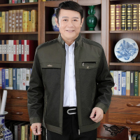 中老年夹克新款秋季中年男士夹克衫爸爸装秋季夹克男外套商务休闲年人男士立领休闲夹克薄款