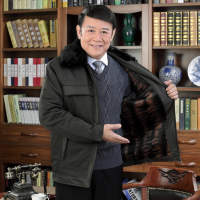 中老年夹克新款秋季中年男士夹克衫爸爸装秋季夹克男外套商务休闲年人男士立领休闲夹克薄款