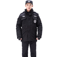 保安服冬装棉衣黑色作训服加厚大衣男特训棉袄多功能训练服棉大衣 诺妮梦
