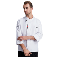 厨师工作服男女长袖秋冬工装酒店餐饮厨房食堂人员厨师服定制套装 诺妮梦