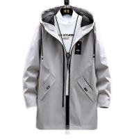 春秋装男士运动风衣中长款韩版潮流修身秋冬夹克外套加绒加厚 诺妮梦