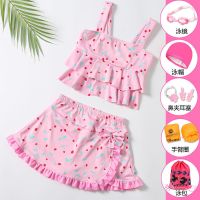 女童泳衣儿童分体2021年新款宝宝公主裙式中大童比基尼泳装游泳衣诺妮梦